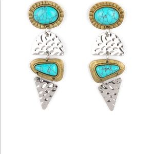 Earthly extravagance multi post earring